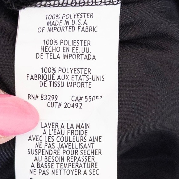 Y2K Bebe Womens Dress Size M Black Satin Slip Midi Minimalist 90s Party Cowl - Picture 8 of 8